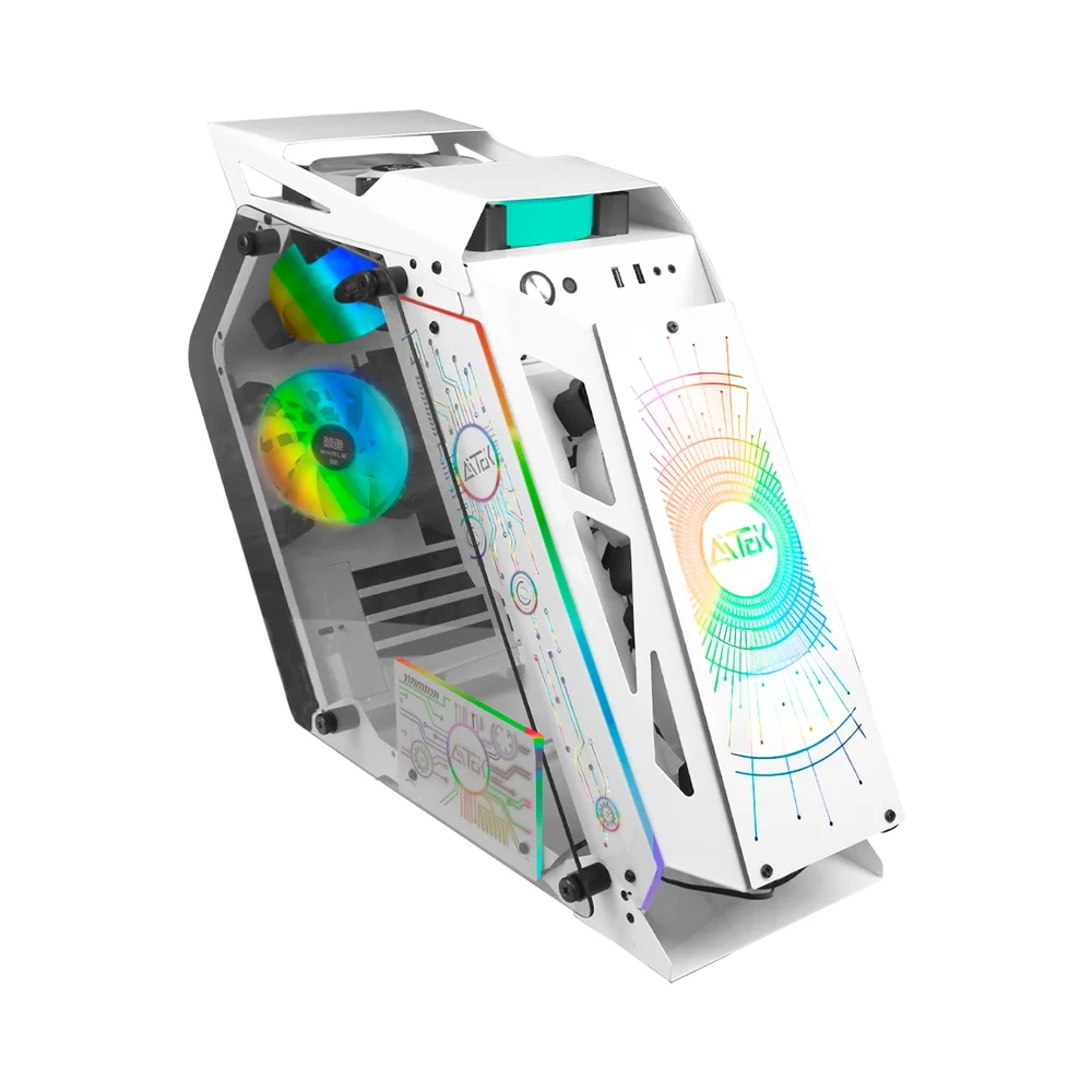 Gabinete Gamer Lateral Vidro Gaming Fans Ventoinha RGB Usb.