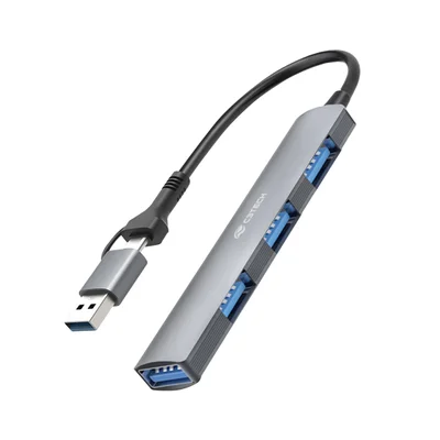 Hub Usb-c 3.0 4 Portas C3tech - Hu-c500gy
