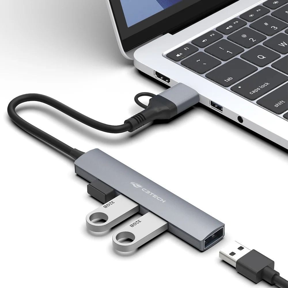 Imagem 3 de 5 do produto Hub Usb-c 3.0 4 Portas C3tech - Hu-c500gy