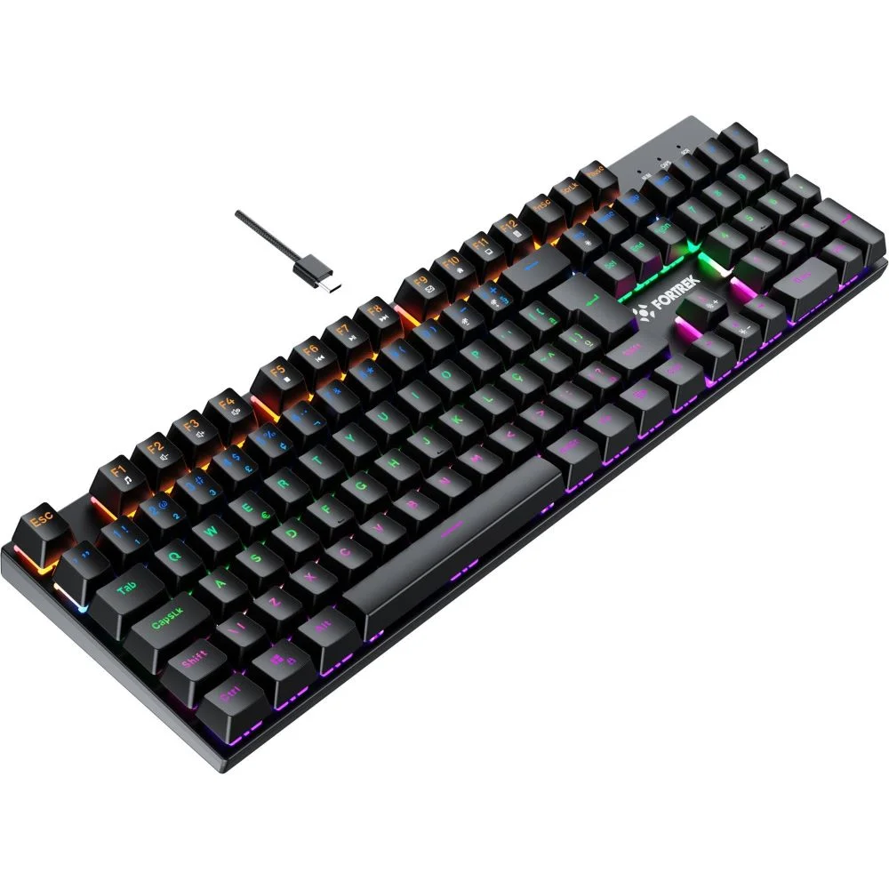 Imagem 4 de 5 do produto Teclado Mecanico Gamer Fortrek Gravity 100 Rainbow Switch Outemu Red Preto 84138