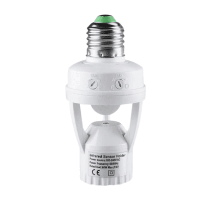 Sensor Presença Com Fotocélula Para Soquete Lâmpada E27