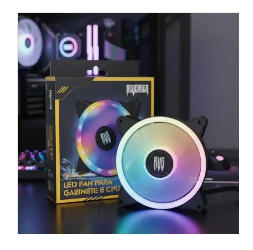 Cooler Fan LED 120mm RGB Ventoinha PC Gamer Super Silencioso 5