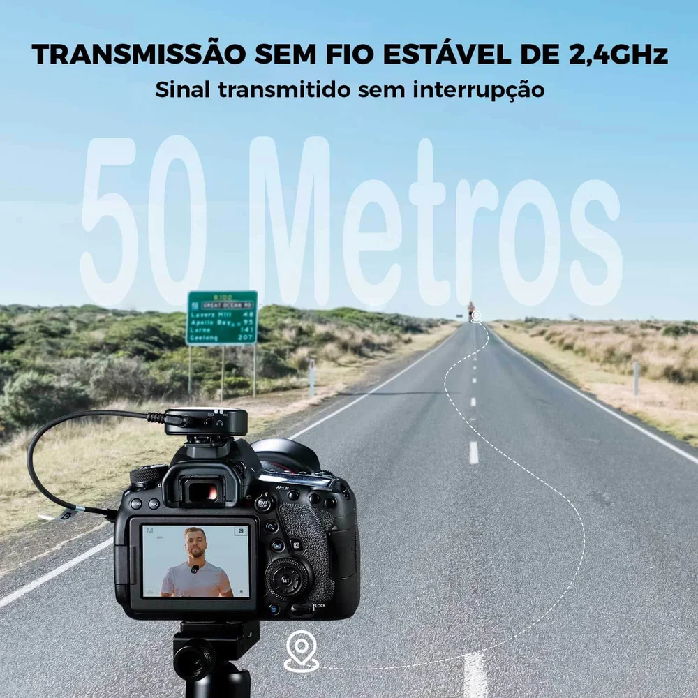 Imagem 2 de 5 do produto Microfone De Lapela S/ Fio P/ Celular E Câmera - Au-wm820-a1.