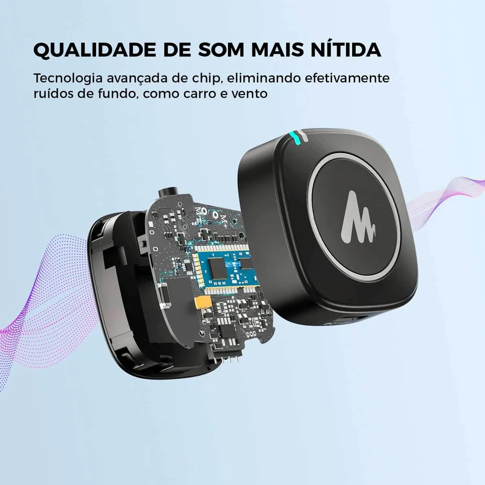 Imagem 3 de 5 do produto Microfone De Lapela S/ Fio P/ Celular E Câmera - Au-wm820-a1.