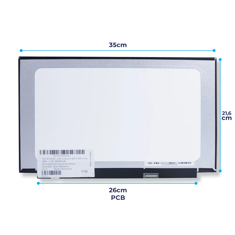 Tela Para Notebook Part Number Nv156fhm-n3d 15.6" Fhd 30 Pinos Fosca