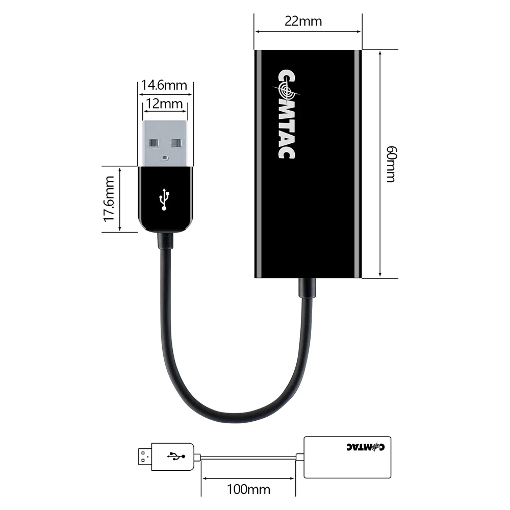 Imagem 4 de 5 do produto Adaptador Usb Para Rj45 - 100mbps - Comtac 9300.