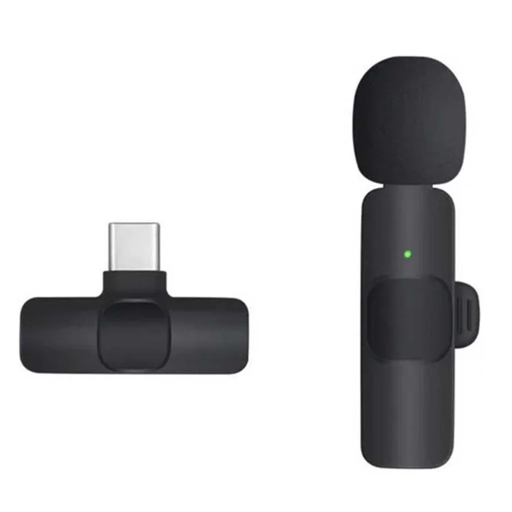 Imagem 3 de 4 do produto Microfone Lapela Sem Fio Tipo C Preto Mk306 Oex