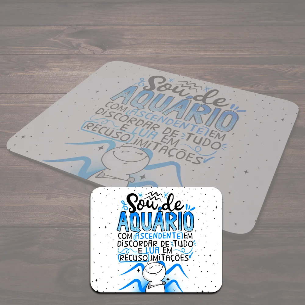 Imagem 2 de 4 do produto Mouse Pad Funny Signos - Sou De Aquário.