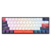 Teclado Com Fio, Gamer, Skyloong Gk61 Qmkvia 60%, RGB, USB, Hot Swap, Switch, Ktt Red, Preto