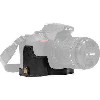 Estojo "half Case" Megagear Mg1170 Para Câmera Nikon D5500 E D5600 Com Alça De Pescoço