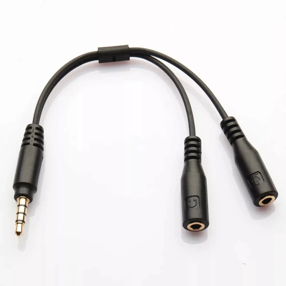 Imagem 2 de 5 do produto Cabo Splitter Adaptador De Áudio Jjc Spy1 (trrs Para Trs + Fone).