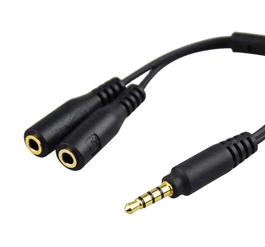 Imagem 5 de 5 do produto Cabo Splitter Adaptador De Áudio Jjc Spy1 (trrs Para Trs + Fone).