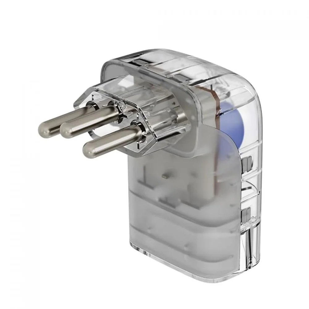 Protetor Clamper Pocket Fit 3p, 10 Amperes, Bivolt, Formato Fit 90º, Transparente