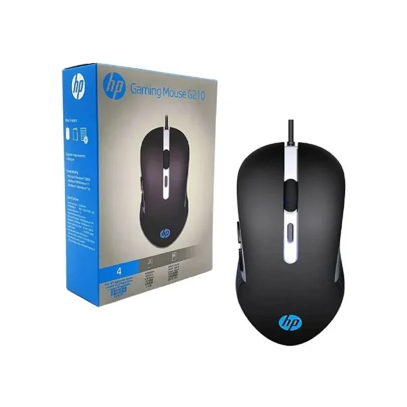 Imagem 2 de 2 do produto Mouse Gamer Hp G210, Iluminação LED, 3200 Dpi, 6 Botões.