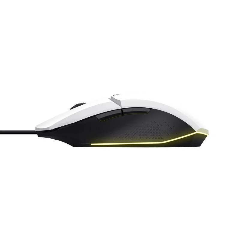 Imagem 3 de 5 do produto Mouse Gamer Trust Felox 6400dpi Rainbow 6 Botoes - Branco.