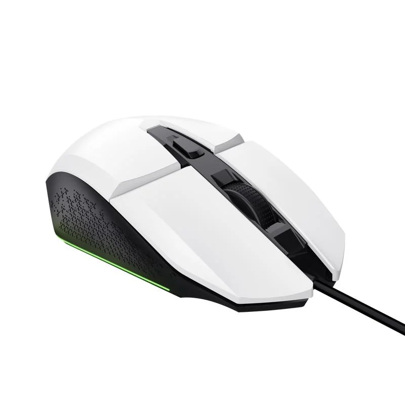 Imagem 4 de 5 do produto Mouse Gamer Trust Felox 6400dpi Rainbow 6 Botoes - Branco.
