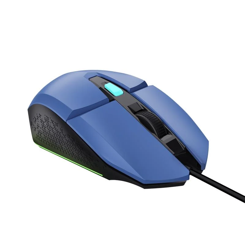 Imagem 5 de 5 do produto Mouse Gamer Trust Felox 6400dpi Rainbow 6 Botoes - Azul.