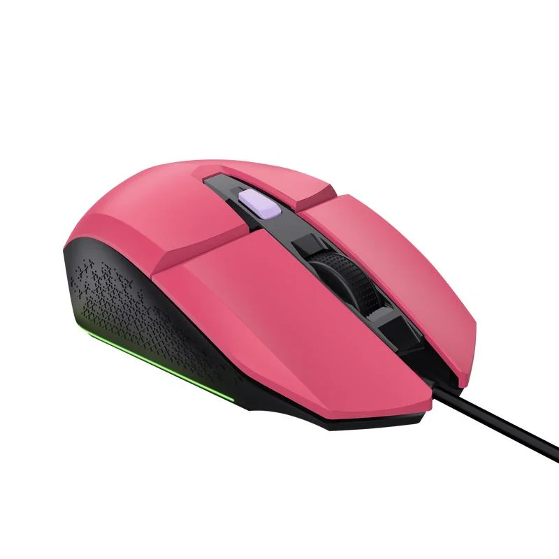 Mouse Gamer Trust Felox 6400dpi Rainbow 6 Botoes - Rosa Mouse Gamer Trust Felox 6400dpi Rainbow 6 Botoes - Rosa
