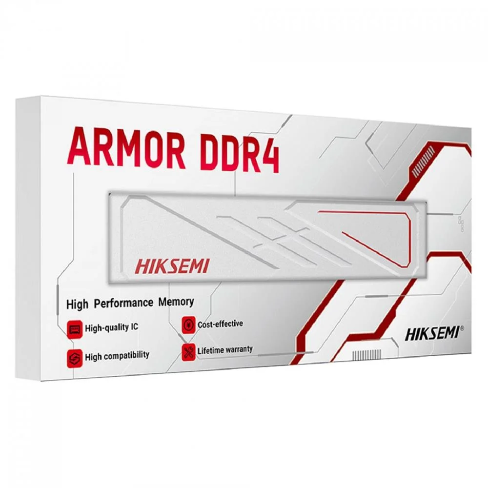 Imagem 3 de 5 do produto Memória Ddr4 Hiksemi Armor U10, 8GB, 3200mhz, Branco, Hs-dimm-u10(std)/hsc408u32e2/armor/w