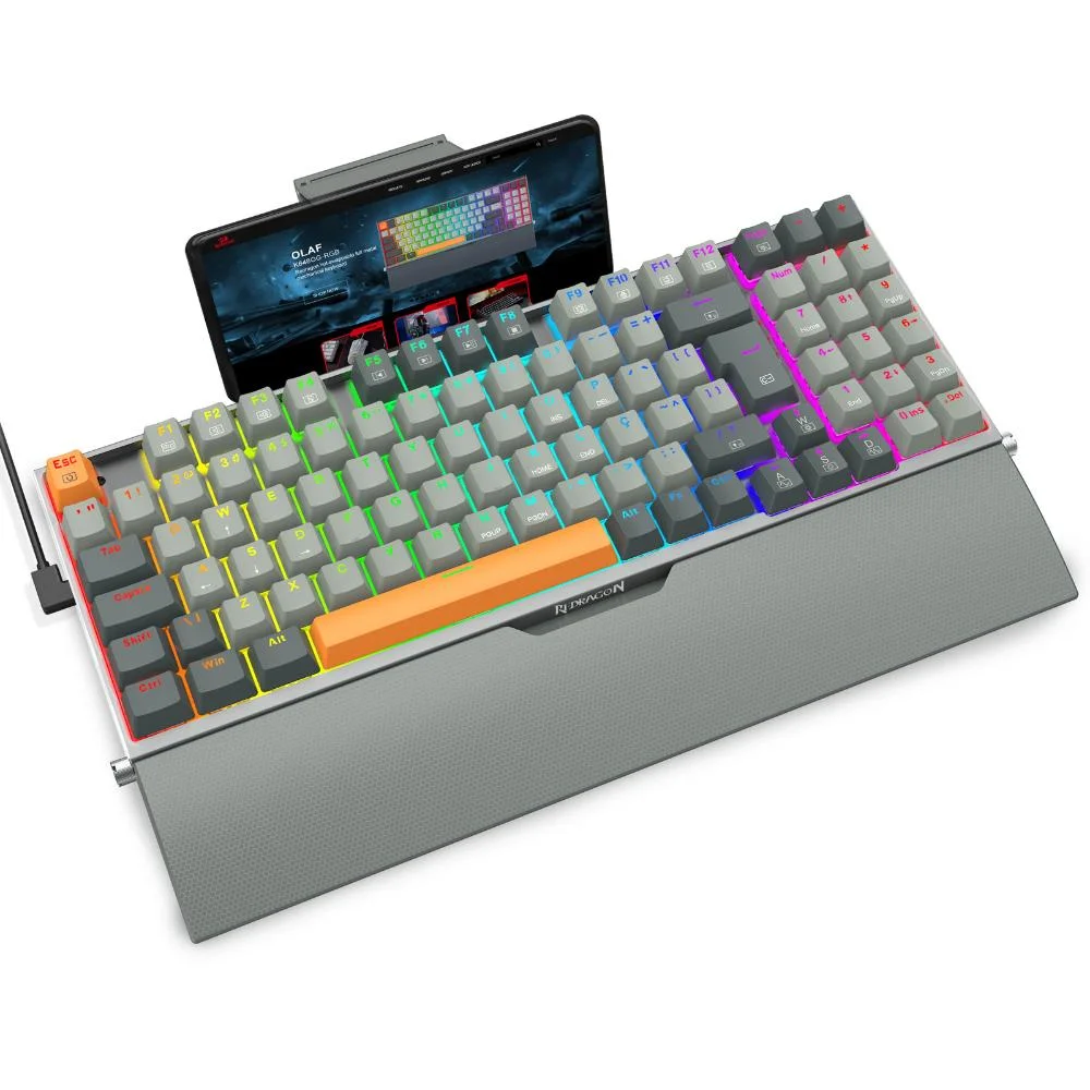 Imagem 2 de 5 do produto Teclado Mecânico Gamer Redragon Olaf - RGB - Switch Dust-proof Brown - K648gg-RGB - Abnt2