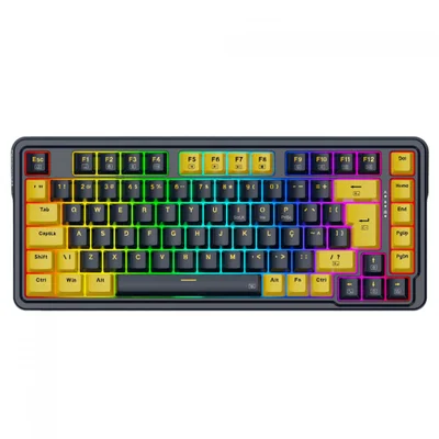Teclado Gamer Mecânico Redragon Elf, RGB, Switch Melt Gold, Black/yellow - K649py-RGB Pt