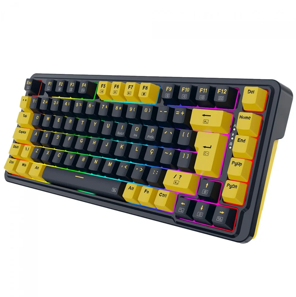 Imagem 5 de 5 do produto Teclado Gamer Mecânico Redragon Elf, RGB, Switch Melt Gold, Black/yellow - K649py-RGB Pt