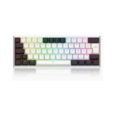 Teclado Gamer Redragon Fidd, RGB, Switch Pink, Black/white - K683bw-RGB Pt