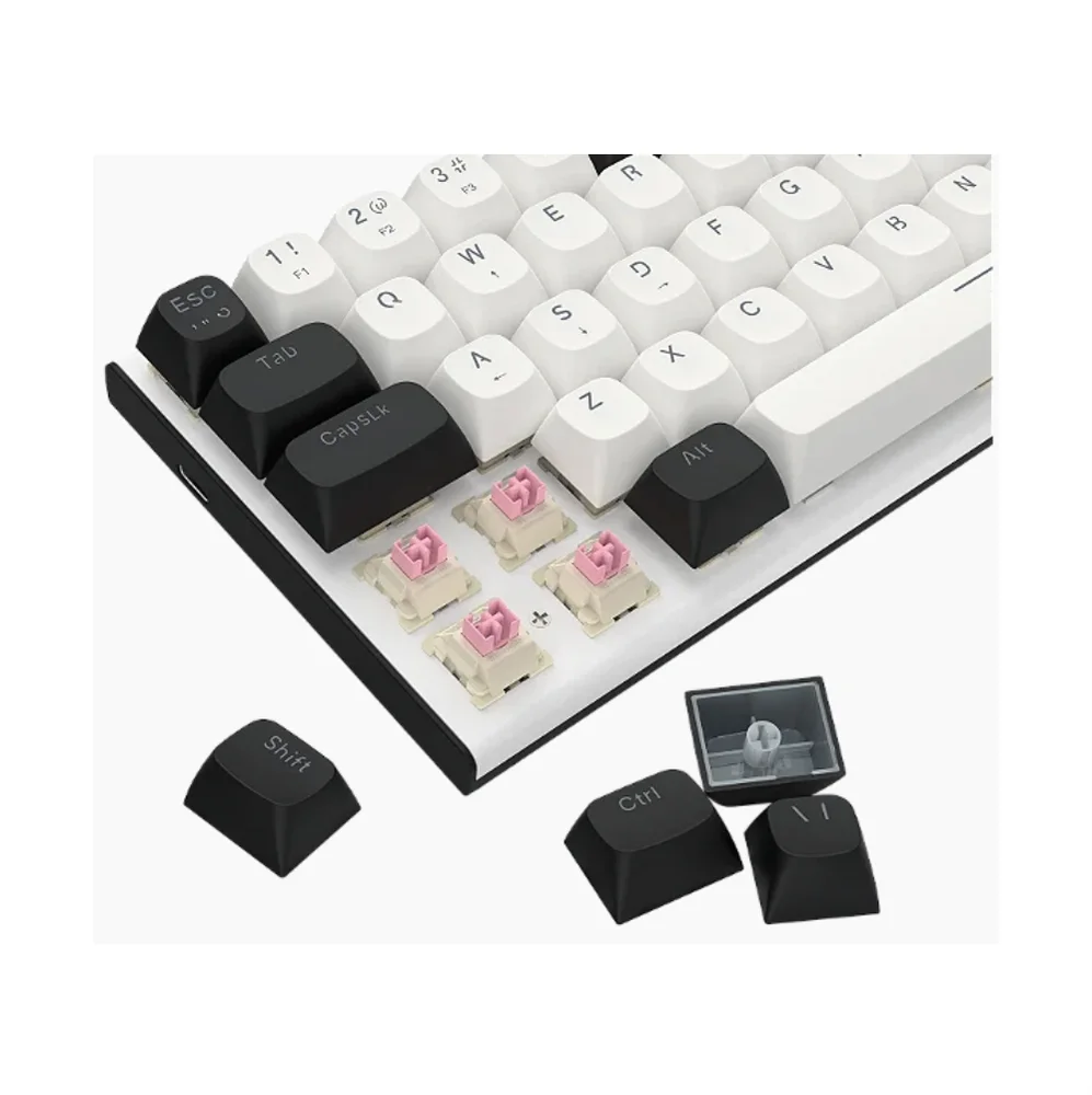 Imagem 3 de 5 do produto Teclado Gamer Redragon Fidd, RGB, Switch Pink, Black/white - K683bw-RGB Pt