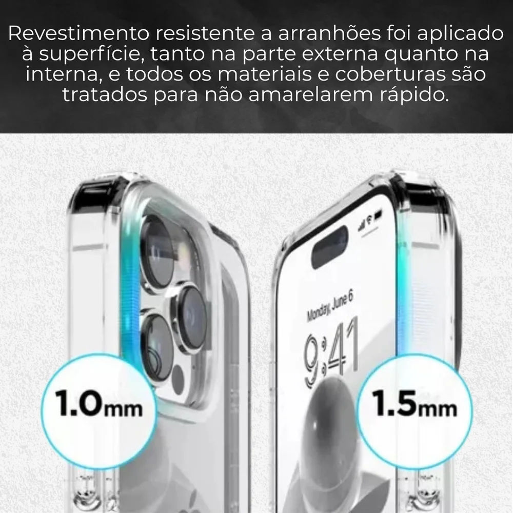 Imagem 2 de 5 do produto Capa Capinha Case Transparente Premium Space Clean Compatível Iphone 14 Pro Max.