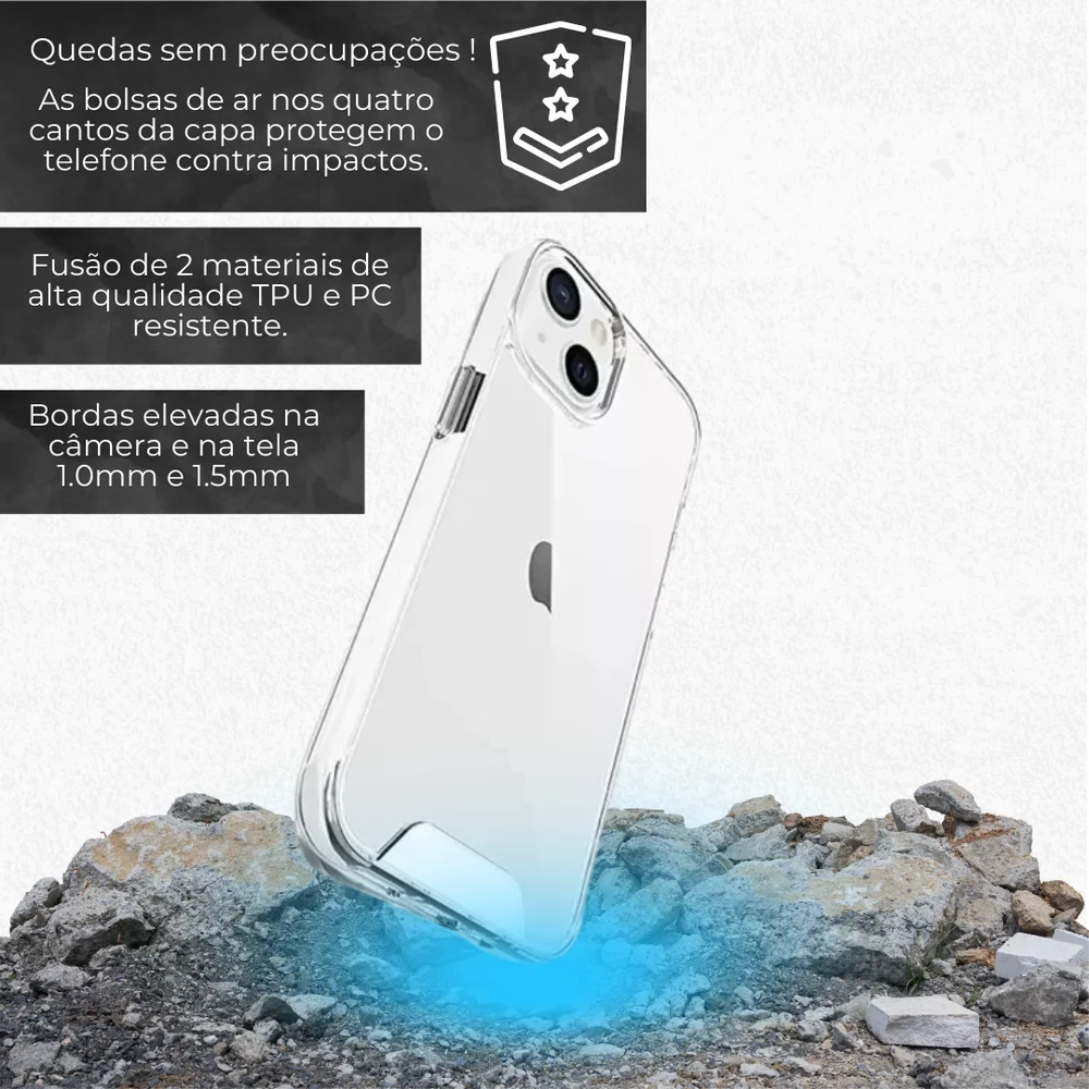 Imagem 5 de 5 do produto Capa Capinha Case Transparente Premium Space Clean Compatível Iphone 14 Pro Max.