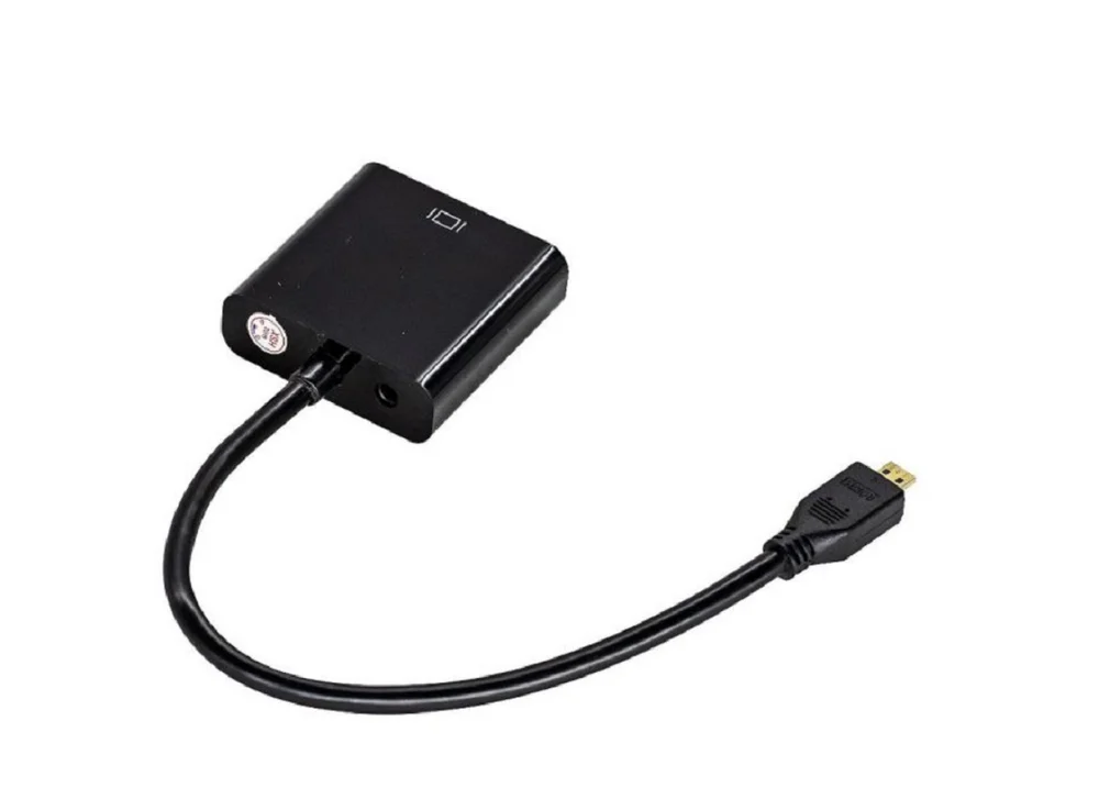 Imagem 2 de 5 do produto Conversor Micro HDMI X Vga C/ Audio E Cabo De 20cm