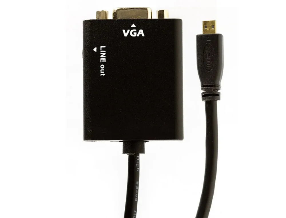 Imagem 5 de 5 do produto Conversor Micro HDMI X Vga C/ Audio E Cabo De 20cm