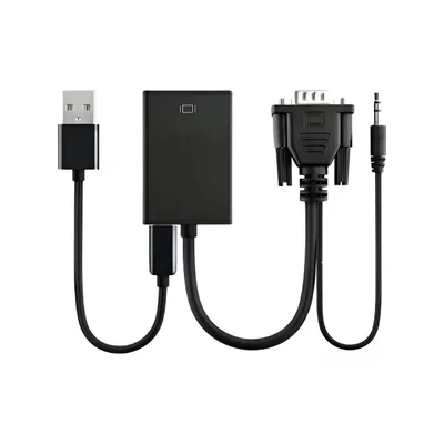 Cabo Conversor Vga X HDMI Com Áudio E Usb