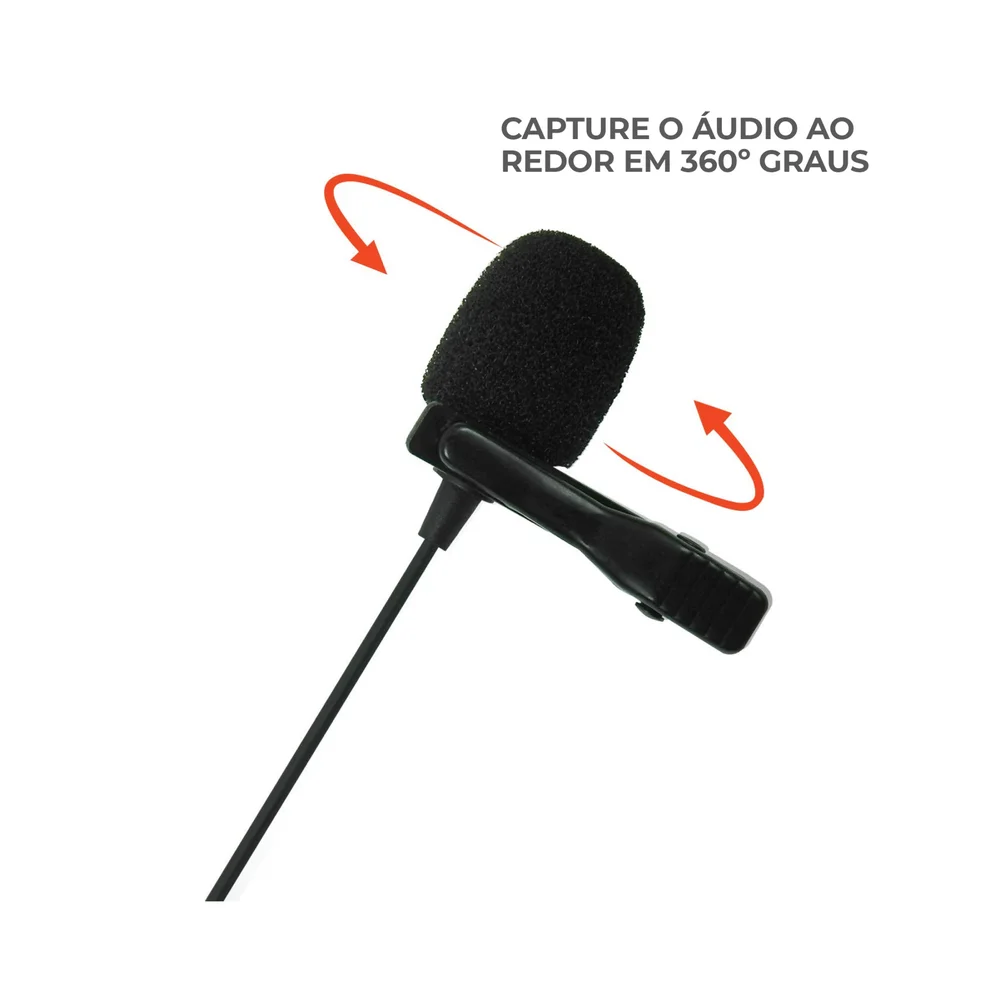 Imagem 5 de 5 do produto Microfone de Lapela JBL, Omnidirecional, Conector TRRS, 3.5mm - CSLM20B.