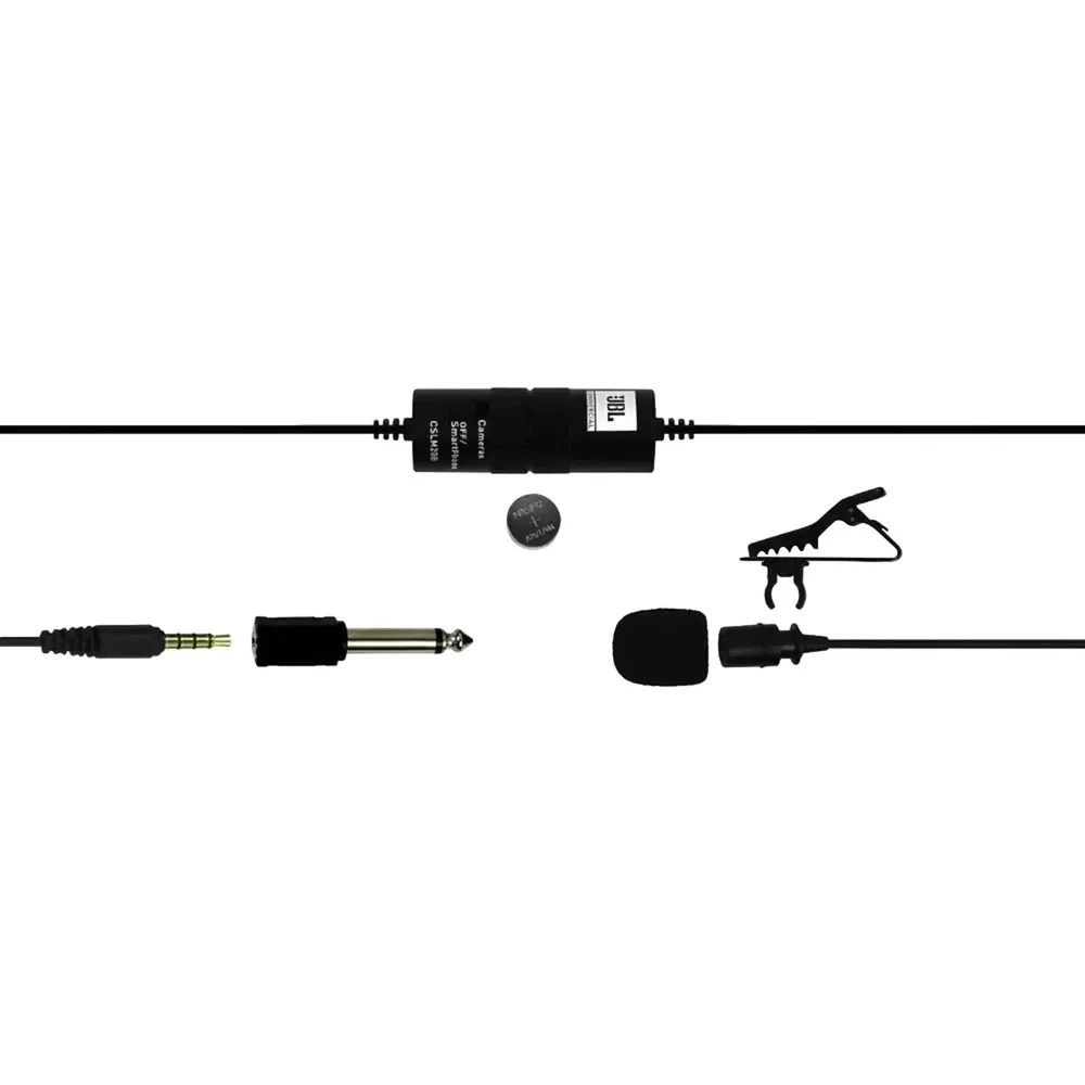 Imagem 5 de 5 do produto Microfone de Lapela JBL, Omnidirecional, Conector TRRS, 3.5mm - CSLM20B.