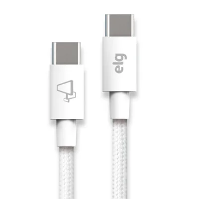 Cabo Usb Tipo-c Para Usb Tipo-c, Carga Rápida 60w 3a, Cor:branco;tamanho:1 Metro
