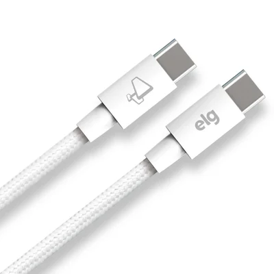 Cabo Usb Tipo-c Para Usb Tipo-c, Carga Rápida 60w 3a, Cor:branco;tamanho:2 Metros