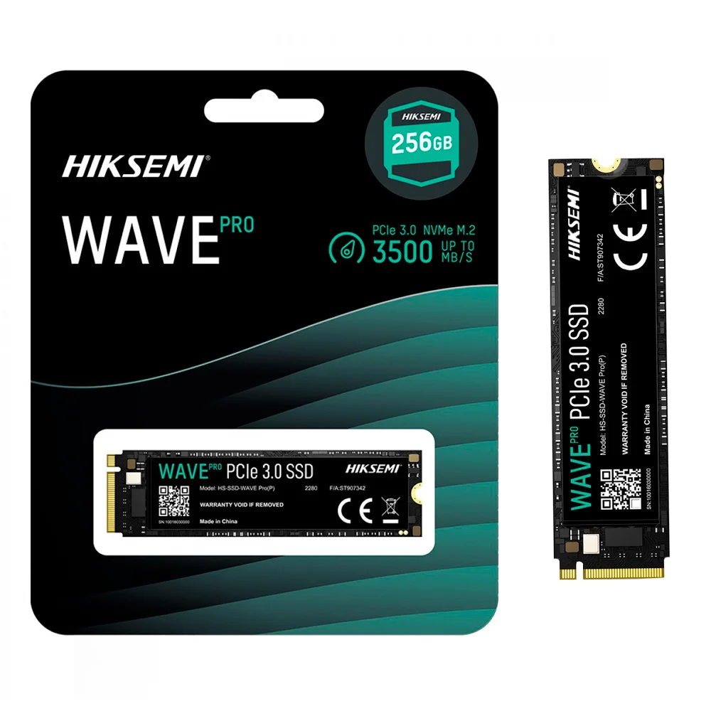 SSD Hiksemi Wave Pro 256gb, Nvme M.2, Leitura 3230mbs, Gravação 1240mbs SSD Hiksemi Wave Pro 256gb, Nvme M.2, Leitura 3230mbs, Gravação 1240mbs