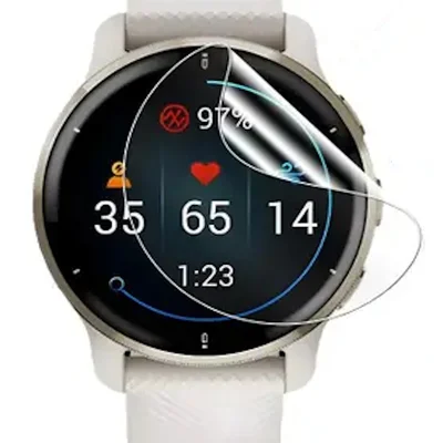 Película De Hydrogel Compatível Smartwatch Garmin Forerunner 55.