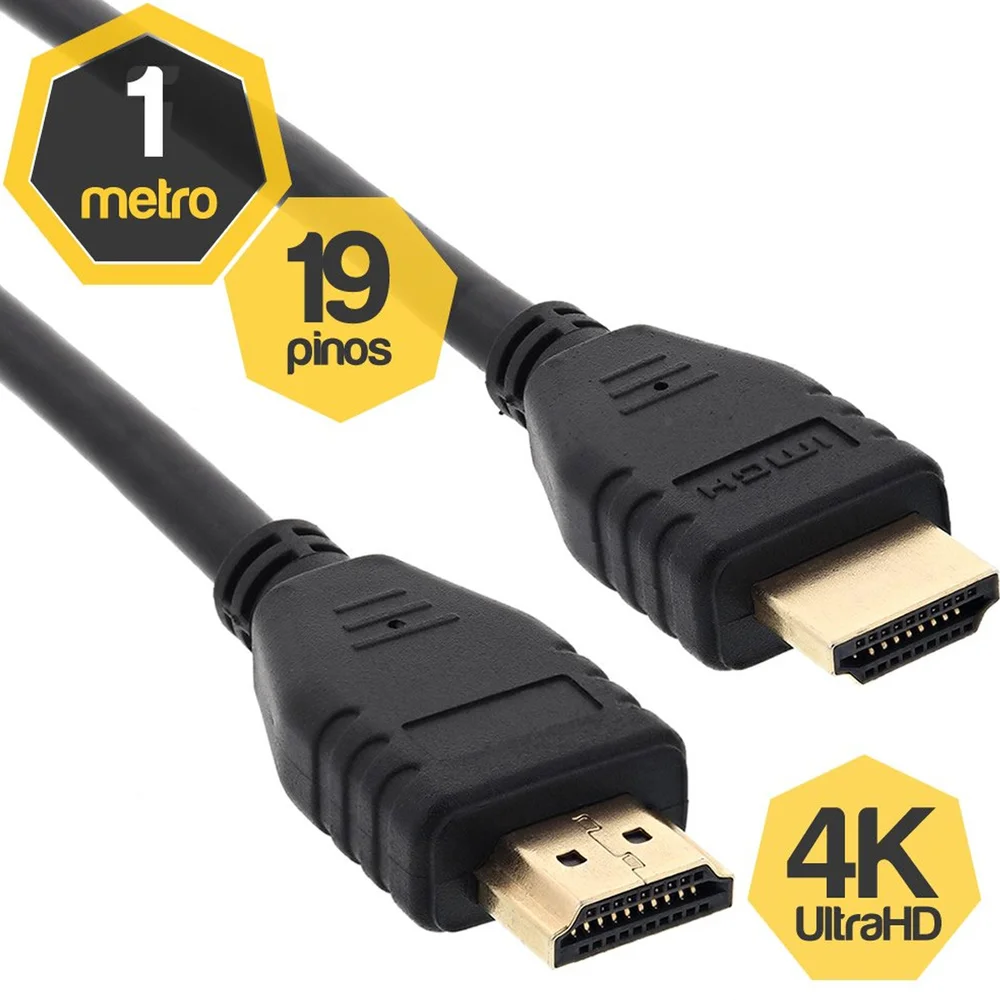 Imagem 3 de 4 do produto Cabo HDMI 1.4 1080p De 1 Metro.