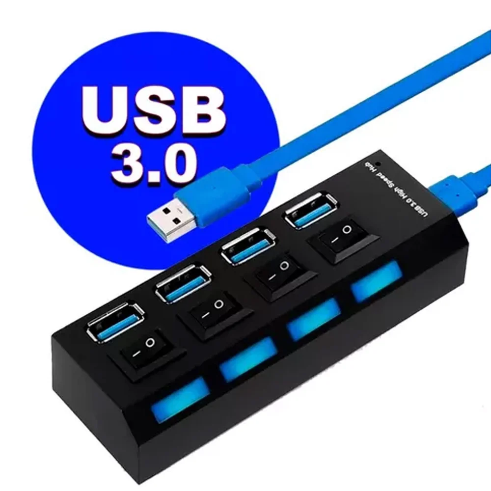 Imagem 5 de 5 do produto Hub Usb 3.0 4 Portas Chaveado.