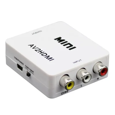 Mini Conversor Rca Av Vídeo Composto Para HDMI