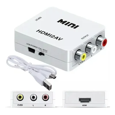 Mini Conversor HDMI Para Rca Av Vídeo Composto