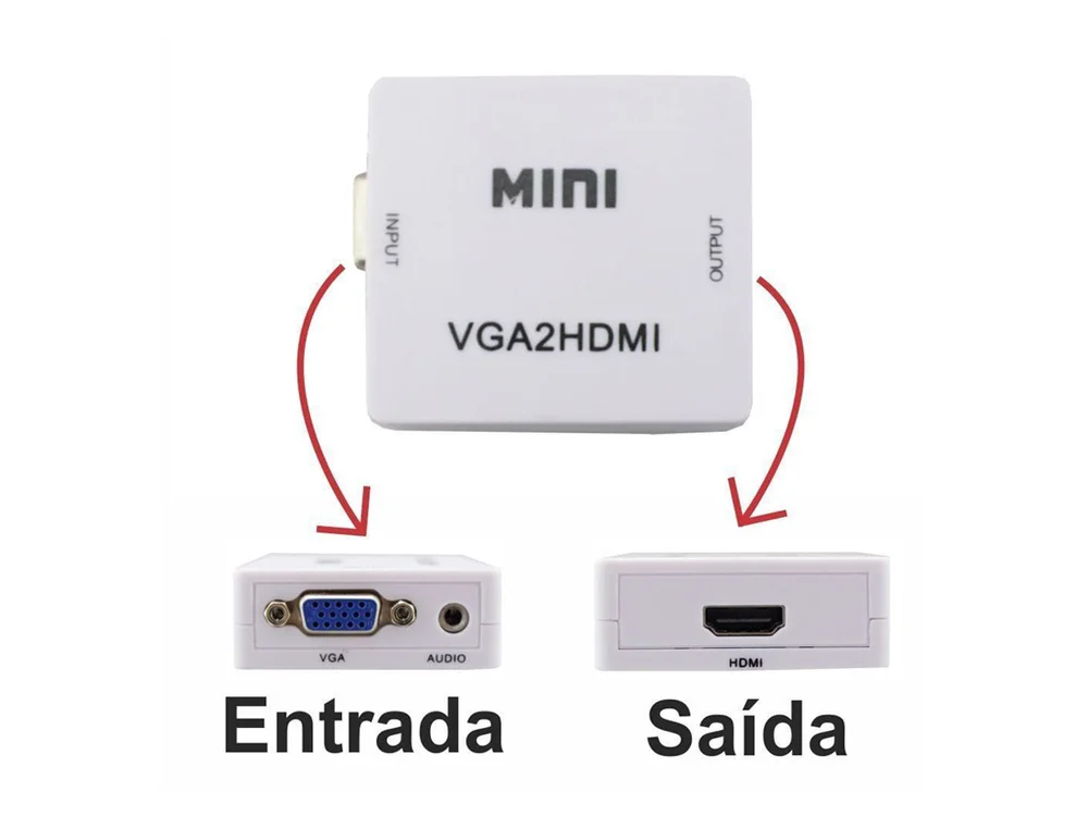 Imagem 2 de 4 do produto Mini Conversor Vga Para HDMI.