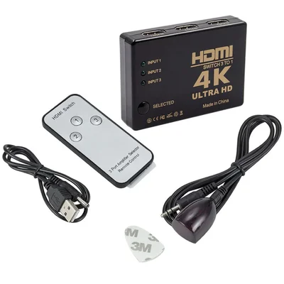 Switch Distribuidor HDMI 3 Entradas X 1 Saída 4k.