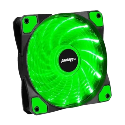 Cooler Fan Pontogg High Quality Verde 16 LEDs.