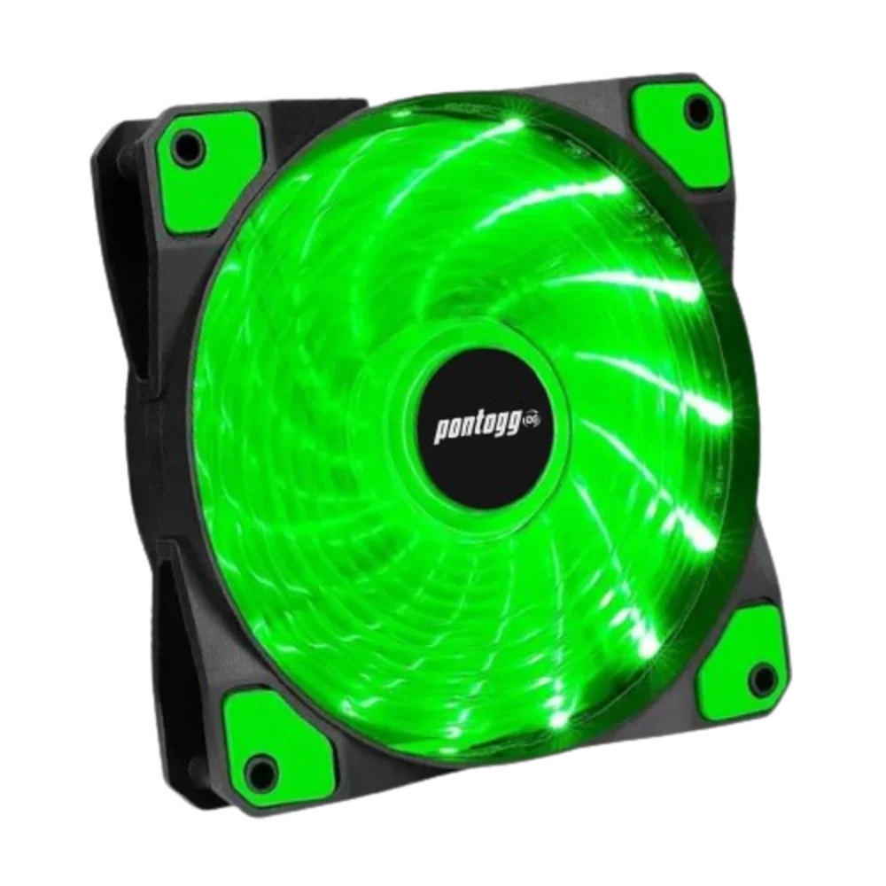 Cooler Fan Pontogg High Quality Verde 16 LEDs. 4
