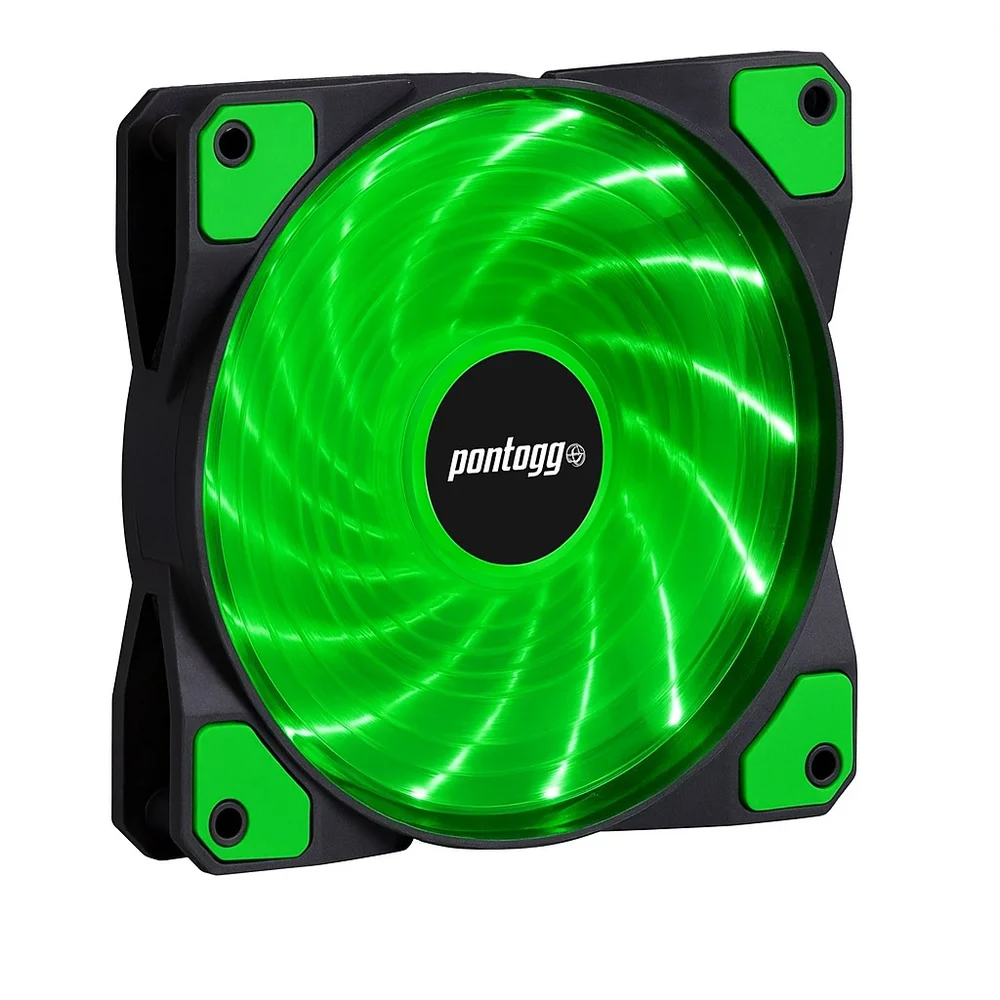 Cooler Fan Pontogg High Quality Verde 16 LEDs. 6