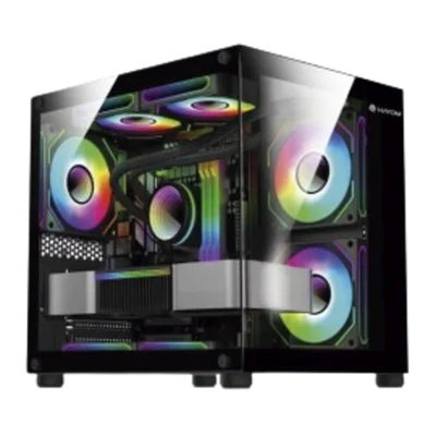 Gabinete Gamer Aquário Gb1796 Com 4 Cooler Fan LED RGB - Hayom