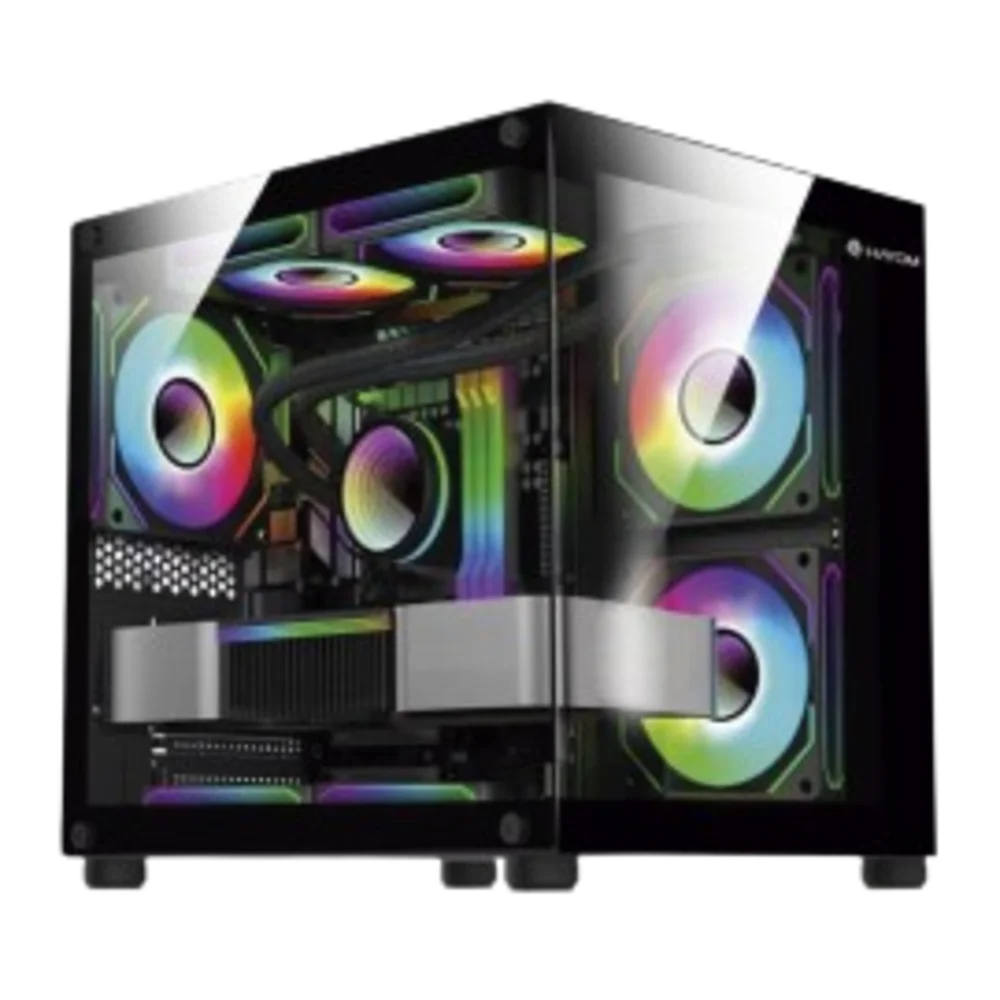 Gabinete Gamer Aquário Gb1796 Com 4 Cooler Fan LED RGB - Hayom